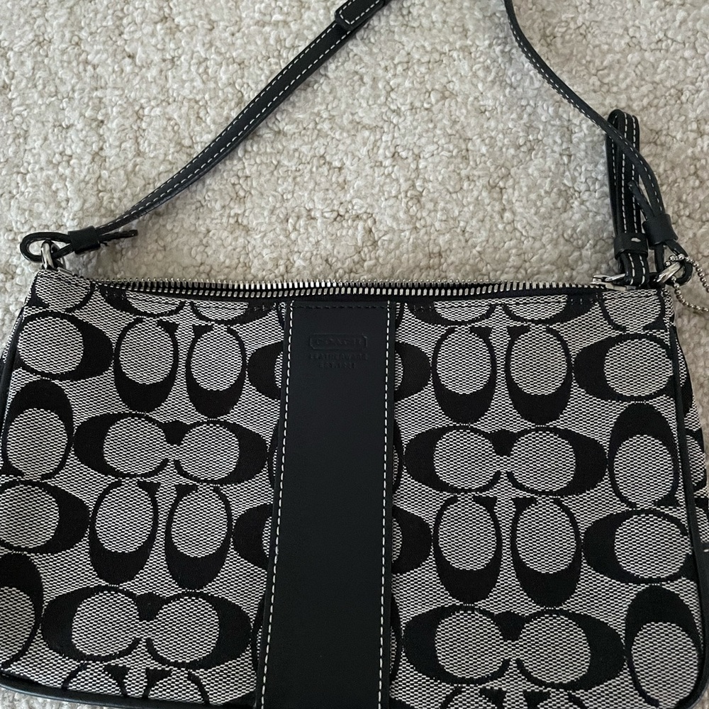 Coach Signature Stripe Crossbody Purse